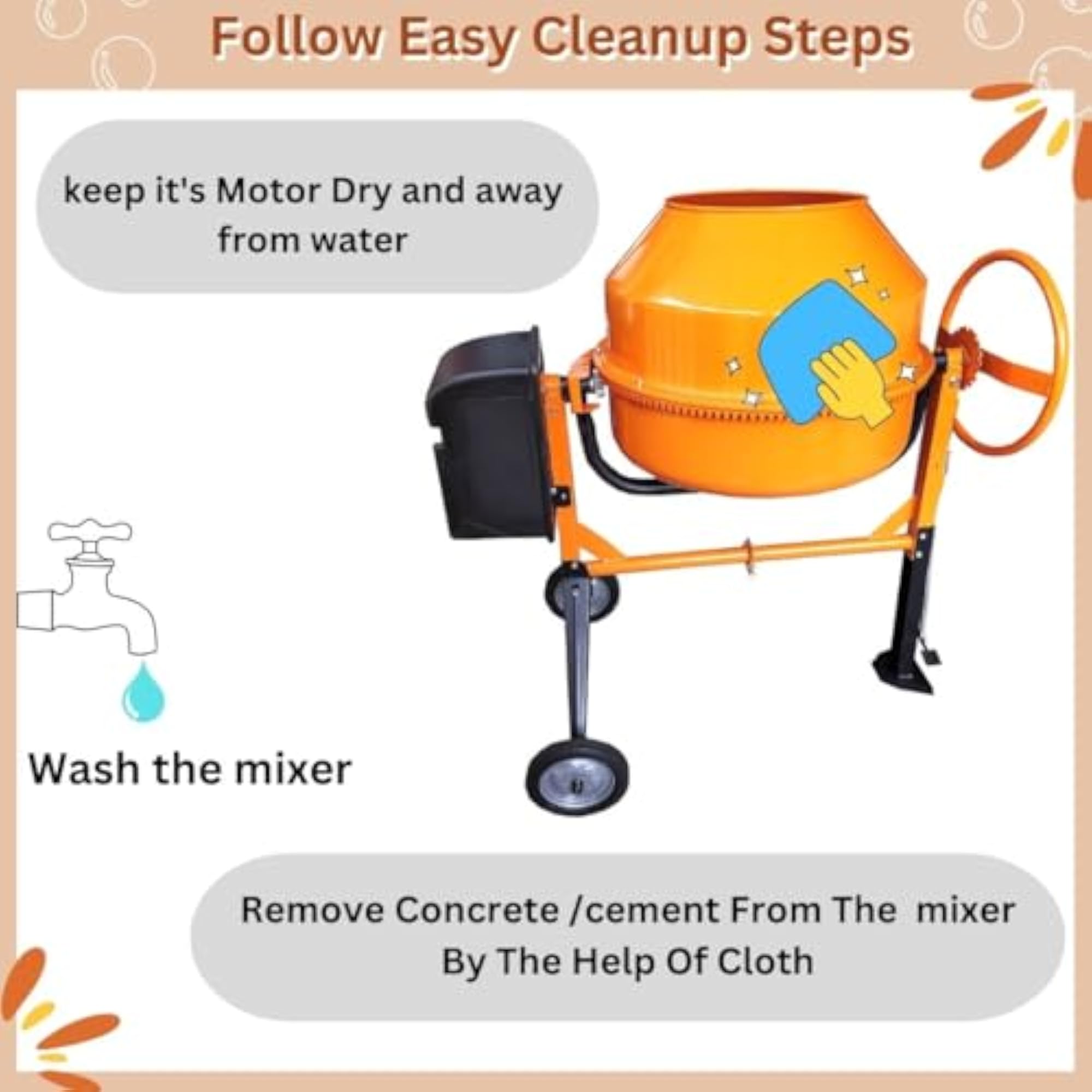 Electric Concrete Mixer Machine, 200 Liter Capacity
